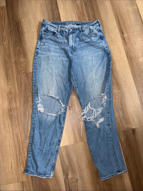 American Eagle Outfitters Denim - American Eagle Distressed Mom Jean Strigid Denim Size 14